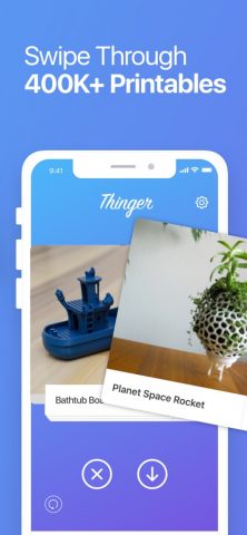 Thinger — 3D Printing Models для iOS — скриншот 3