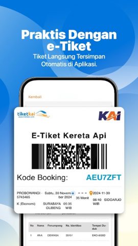 Tiket Kereta Api Online Resmi для Android — скриншот 3