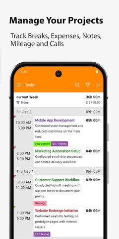 Timesheet — Time Tracker для Android — скриншот 3