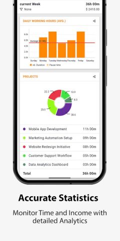 Timesheet — Time Tracker для Android — скриншот 4