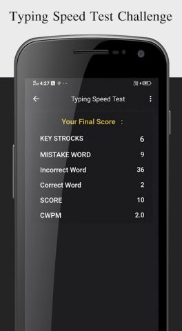 Typing Speed Test Challenge для Android — скриншот 4