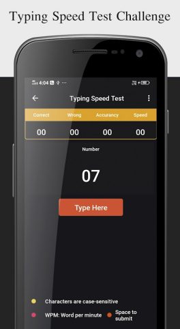 Typing Speed Test Challenge для Android — скриншот 5