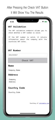 VAT Value Added Tax Validation для iOS — скриншот 1