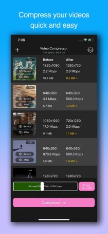 Видео Компрессор-Compressor для iOS — скриншот 1