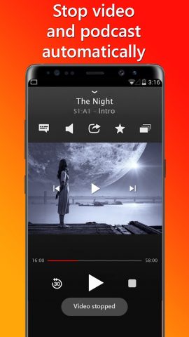 Video Sleep Timer and Podcast для Android — скриншот 1