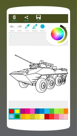 Военная техника раскраски для Android — скриншот 2