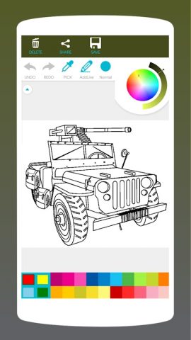 Военная техника раскраски для Android — скриншот 4