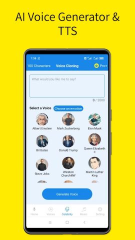 AI клонирование голоса генерат — скриншот 3