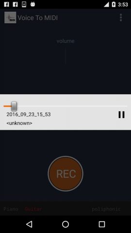 Voice to MIDI для Android — скриншот 3