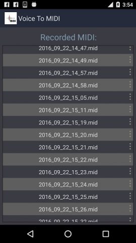 Voice to MIDI для Android — скриншот 4