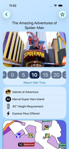 Wait Times: Universal Orlando для iOS — скриншот 3