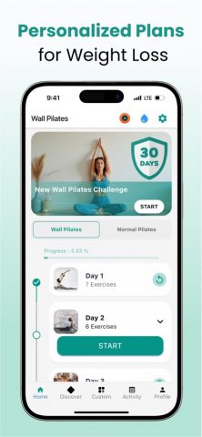Wall Pilates Challenge & Fit для iOS — скриншот 3