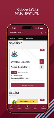 West Ham United для iOS — скриншот 4