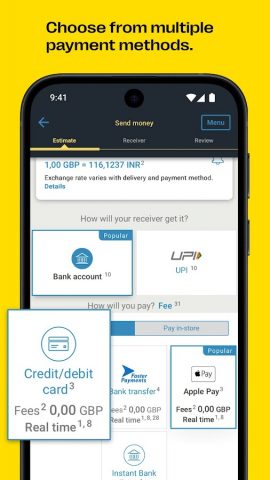 Western Union Money Transfer для Android — скриншот 3