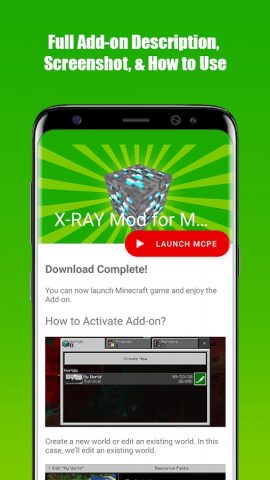 X-RAY Mod for MCPE для Android — скриншот 4