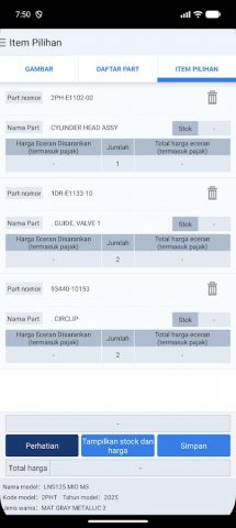 YAMAHA PartsCatalogue IDN для Android — скриншот 5