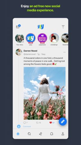 Yaay Social Media для Android — скриншот 1