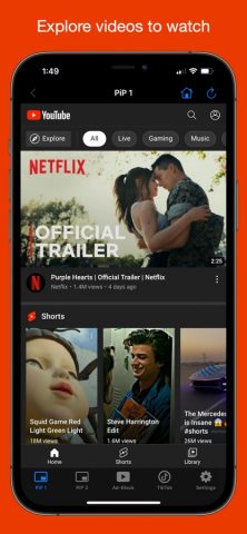 YubePiP: PiP Video Player для iOS — скриншот 1