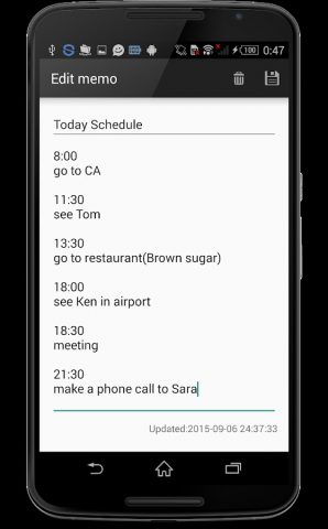 Заметки для Android — скриншот 3