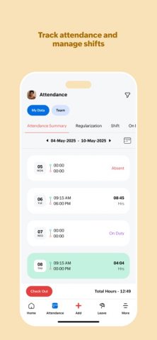 Zoho People — HR management для iOS — скриншот 2