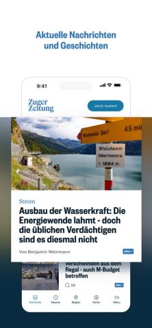 Zuger Zeitung для iOS — скриншот 1