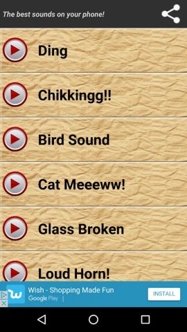 Звуки уведомлений для Android — скриншот 1