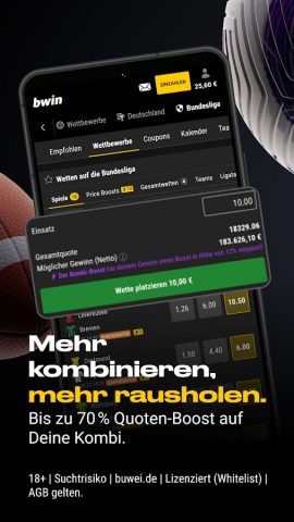 bwin Sportwetten App для Android — скриншот 3