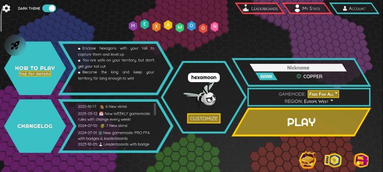 hexanaut.io — hexamoon Snake для Android — скриншот 1