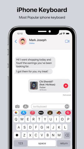 iPhone Keyboard для Android — скриншот 5