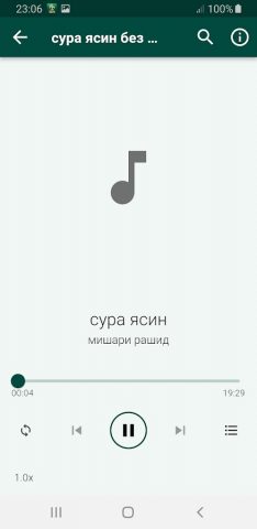 сура ясин Мишари Рашид (мп3) для Android — скриншот 3
