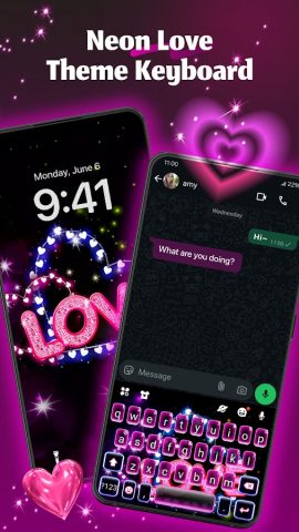 тема Neon Love для Android — скриншот 1