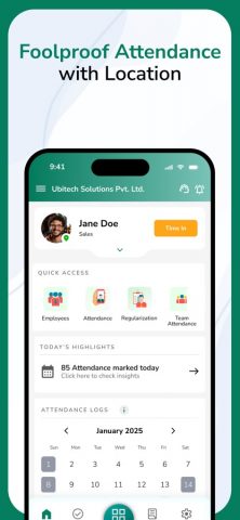 Attendance App — ubiAttendance для iOS — скриншот 2