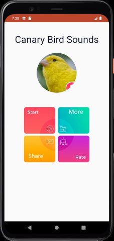 звуки канареек для Android — скриншот 2
