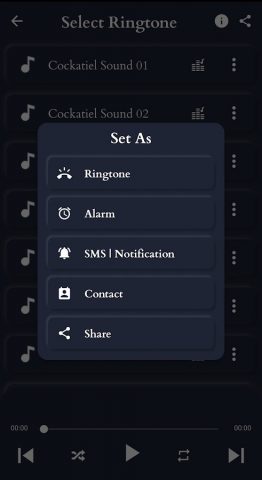 звуки кореллы для Android — скриншот 4