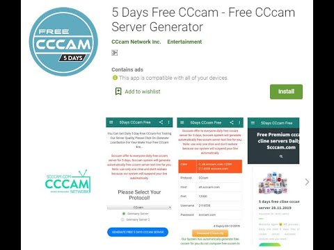 5 Days CCcam Generator для Android — официальный трейлер