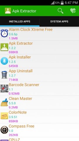 Apk Extractor для Android — скриншот 4