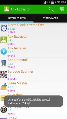 Apk Extractor для Android — скриншот 5
