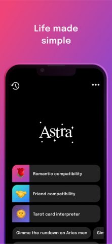 Astra — Life Advice для iOS — скриншот 1