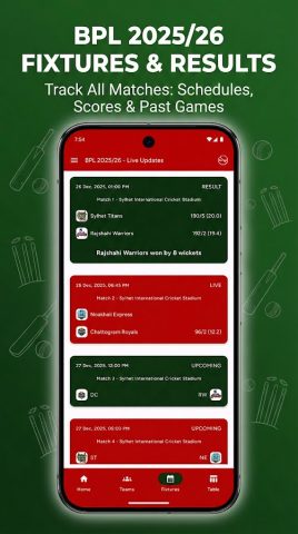 BPL 2025/26 — Live Updates для Android — скриншот 3
