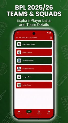 BPL 2025/26 — Live Updates для Android — скриншот 5