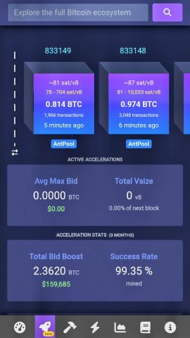 Bitcoin Explorer (by mempool) для Android — скриншот 3