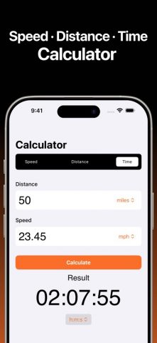 Calculator Speed Distance Time для iOS — скриншот 1