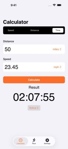 Calculator Speed Distance Time для iOS — скриншот 4