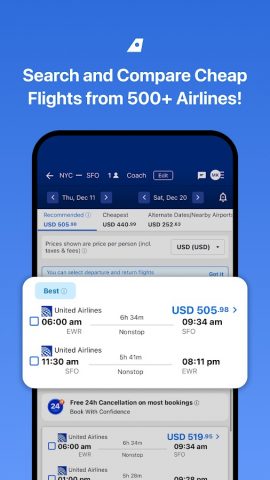 CheapOair: Cheap Flight Deals для Android — скриншот 2