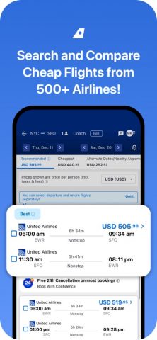 CheapOair: Cheap Flight Deals для iOS — скриншот 3
