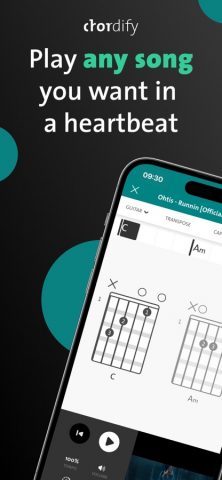 Chordify: Songs, Chords, Tuner для iOS — скриншот 1