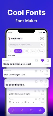 Красивые шрифты — Клавиатуры для Android — скриншот 1