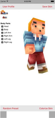 Create Skins For Minecraft для iOS — скриншот 1