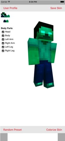 Create Skins For Minecraft для iOS — скриншот 2