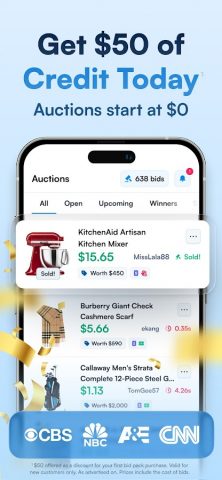 DealDash — Bid & Save Auctions для Android — скриншот 1